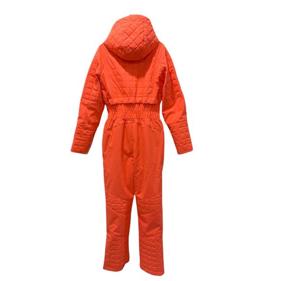 Free People All Prepped Ski Suit Jumpsuit In Neon Coral - Picture 9 of 9